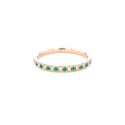 2.3mm Pavé Diamond & Emerald Ring Rings Princess Bride Diamonds