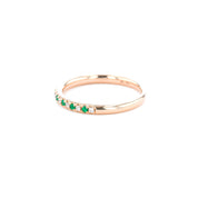 2.3mm Pavé Diamond & Emerald Ring Rings Princess Bride Diamonds