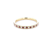 2.3mm Pavé Diamond & Ruby Ring Rings Princess Bride Diamonds