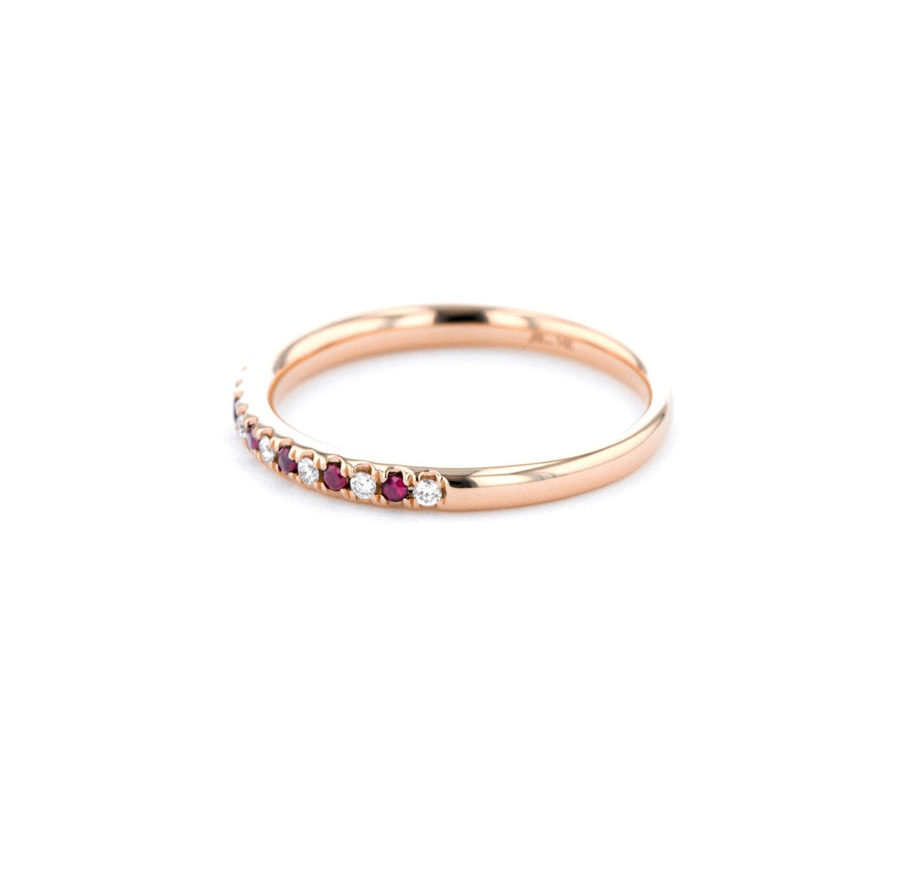 2.3mm Pavé Diamond & Ruby Ring Rings Princess Bride Diamonds