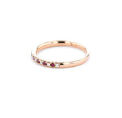 2.3mm Pavé Diamond & Ruby Ring Rings Princess Bride Diamonds