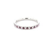 2.3mm Pavé Diamond & Ruby Ring Rings Princess Bride Diamonds