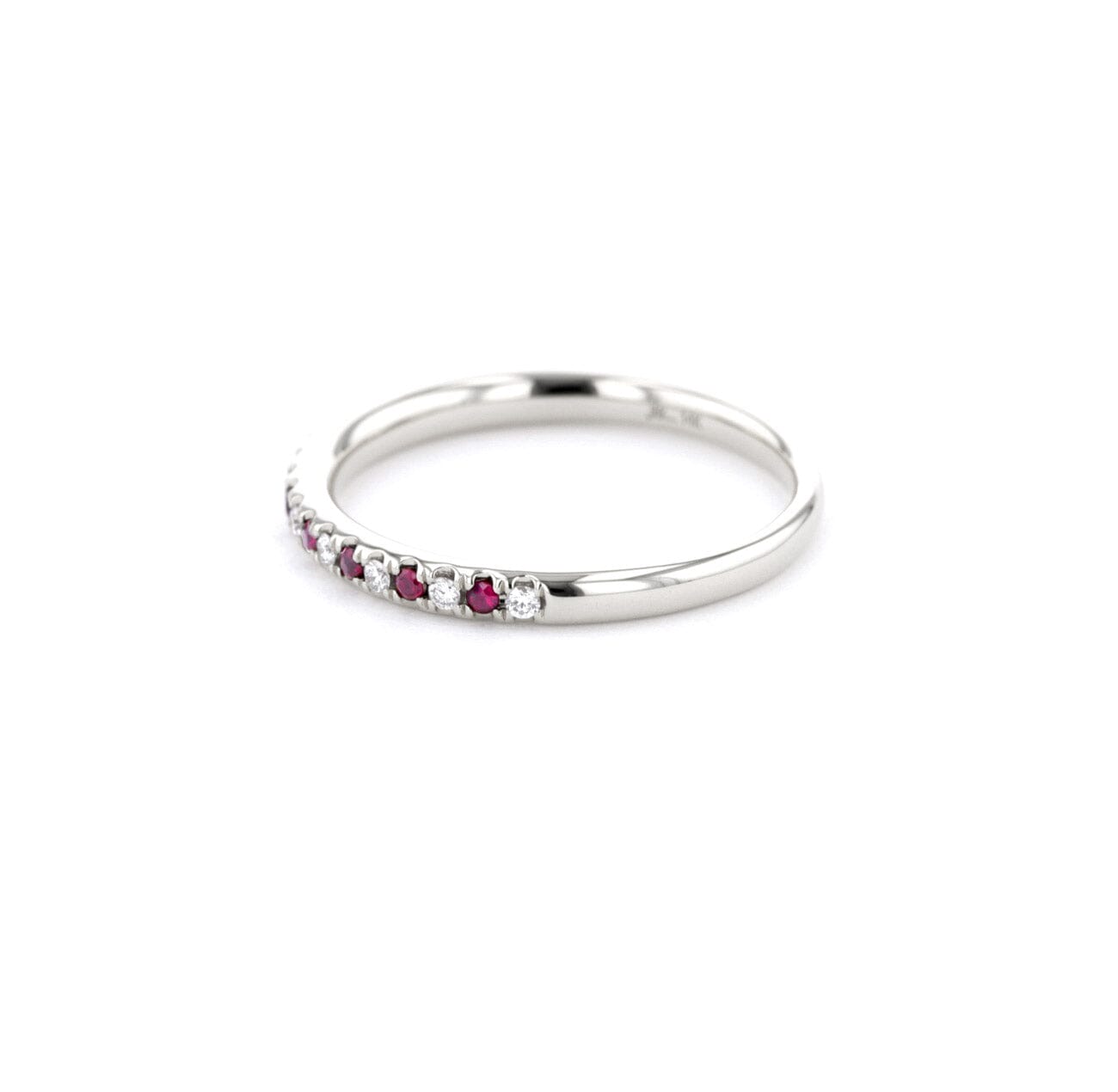 2.3mm Pavé Diamond & Ruby Ring Rings Princess Bride Diamonds