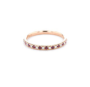 2.3mm Pavé Diamond & Ruby Ring Rings Princess Bride Diamonds