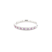 2.3mm Pavé Diamond & Sapphire Ring Rings Princess Bride Diamonds