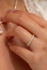 2.4mm Core Pavé Diamond Ring Rings Princess Bride Diamonds