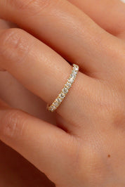 2.4mm Core Pavé Diamond Ring Rings Princess Bride Diamonds