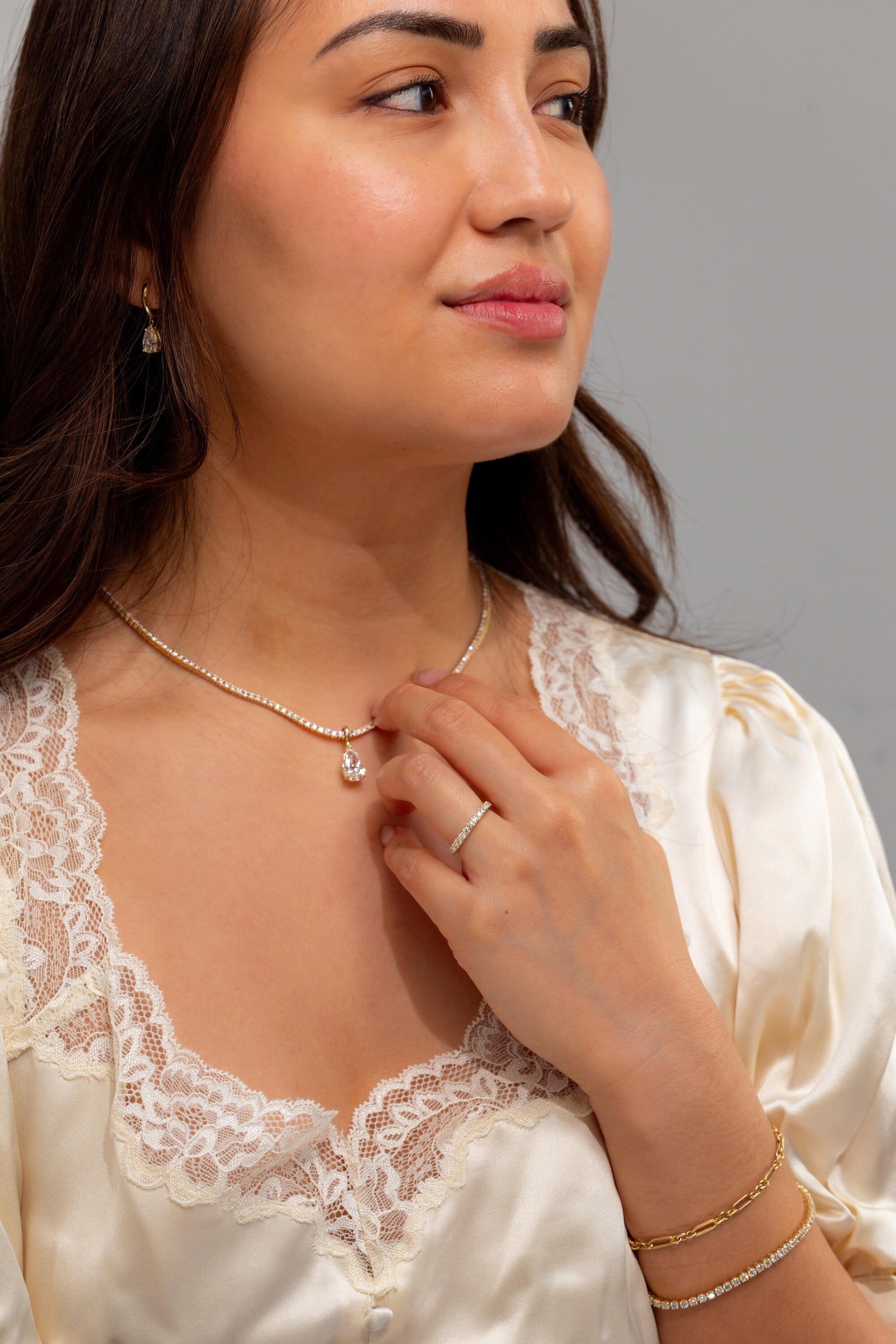 2.4mm Core Pavé Diamond Ring Rings Princess Bride Diamonds