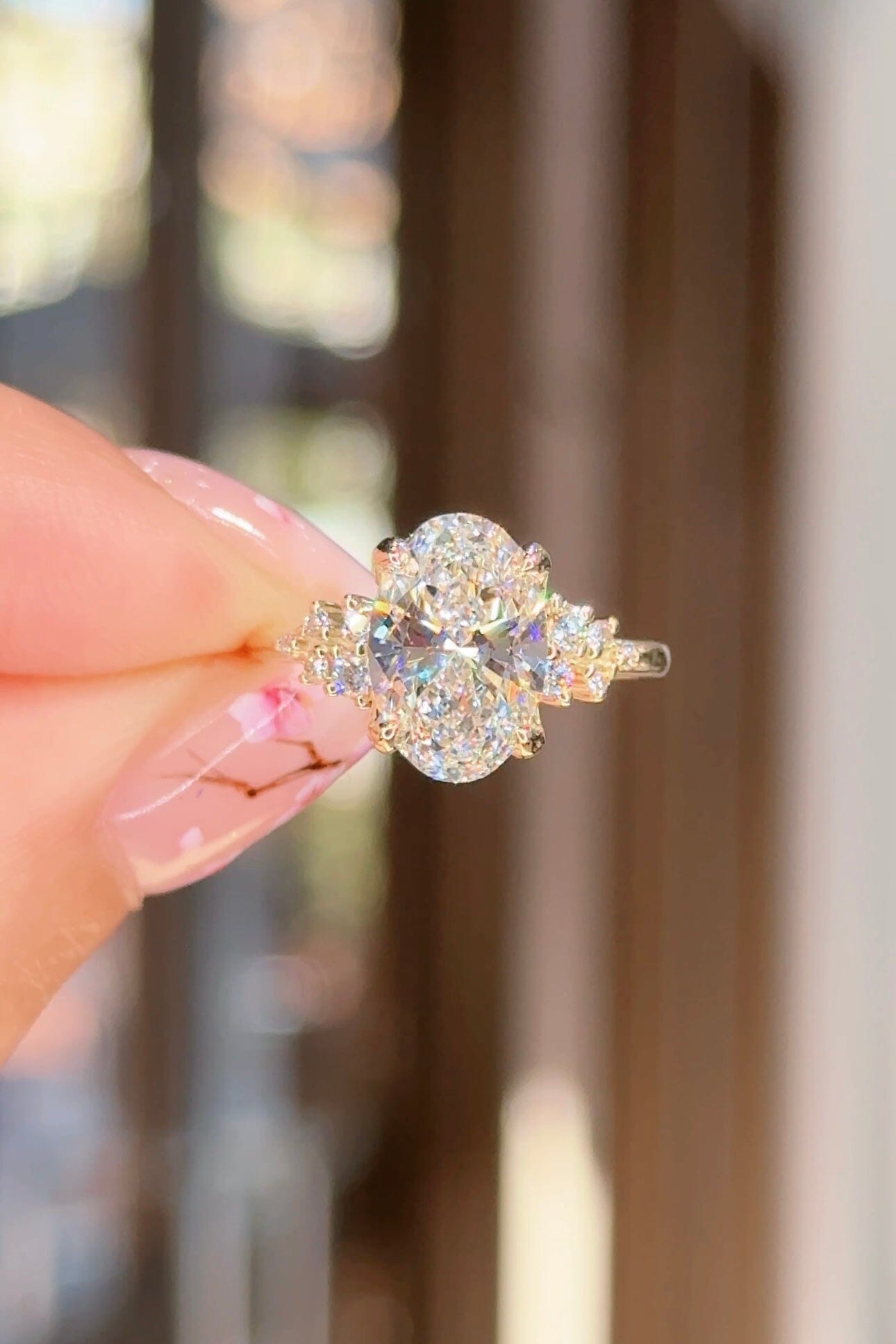 2.55ct D-VS1 Oval Lab Diamond Nova Engagement Rings Princess Bride Diamonds