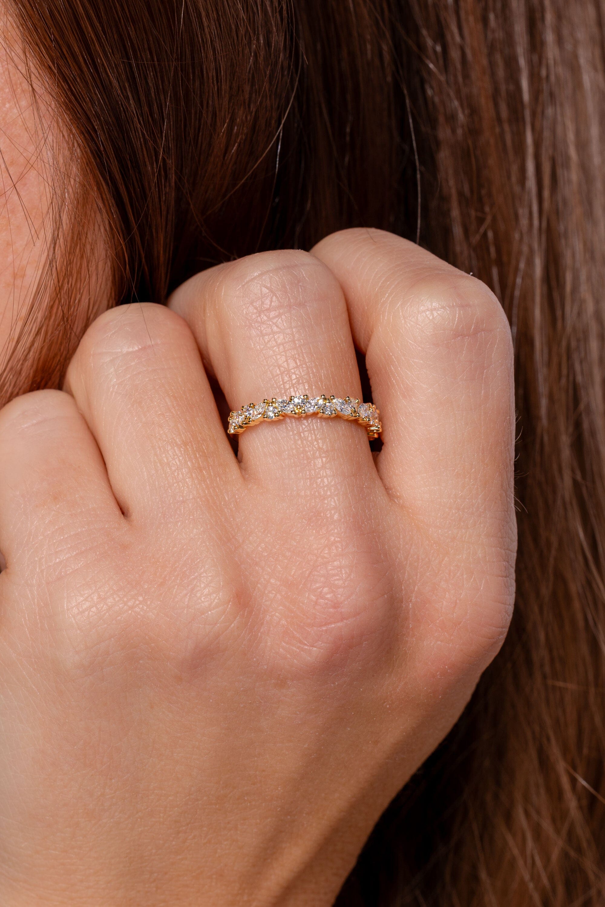 2.6mm Mariposa Band Rings Princess Bride Diamonds