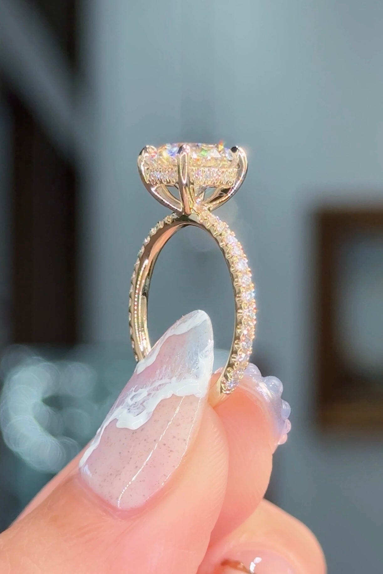 2.75ct E-VS1 Round Lab Diamond Kayla Engagement Rings Princess Bride Diamonds