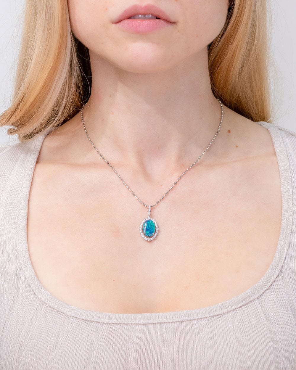 2.76ct Australian Black Opal Vintage Halo Necklace Necklaces Princess Bride Diamonds