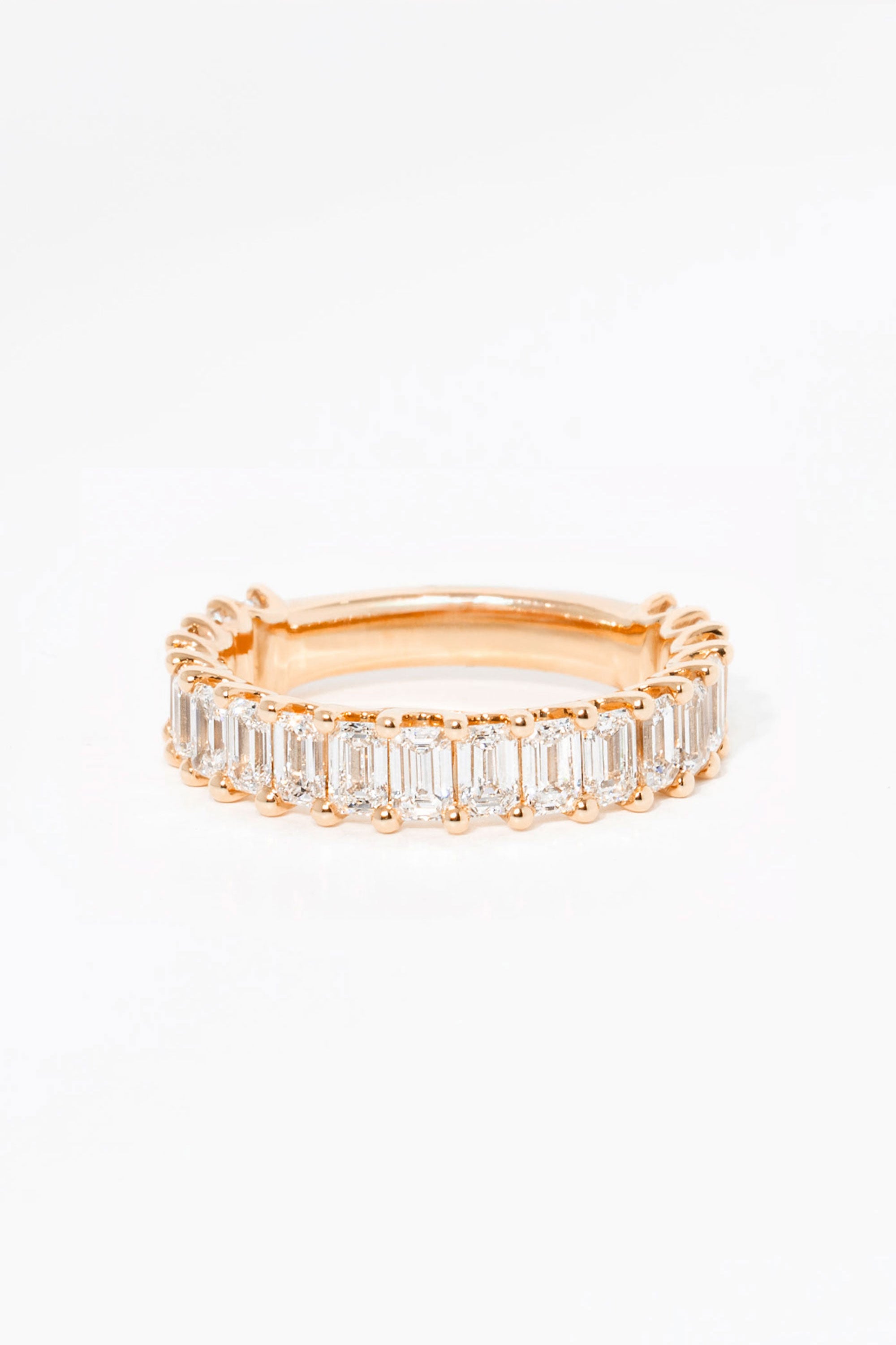 3.5mm Mini Emerald Diamond Ring