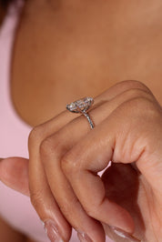 3.02ct E-VS1 Pear Lab Diamond Kayla Engagement Rings Princess Bride Diamonds
