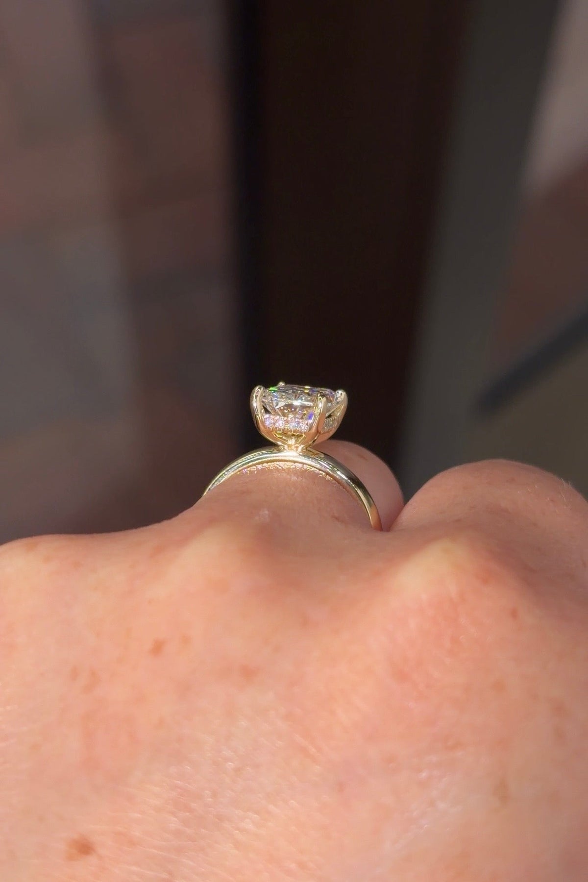 3.02ct F - VS1 Radiant Lab Diamond Kayla - PBD Engagement Rings