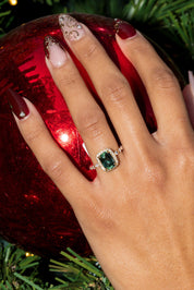 3.02ct Green Sapphire Emily Rings Princess Bride Diamonds