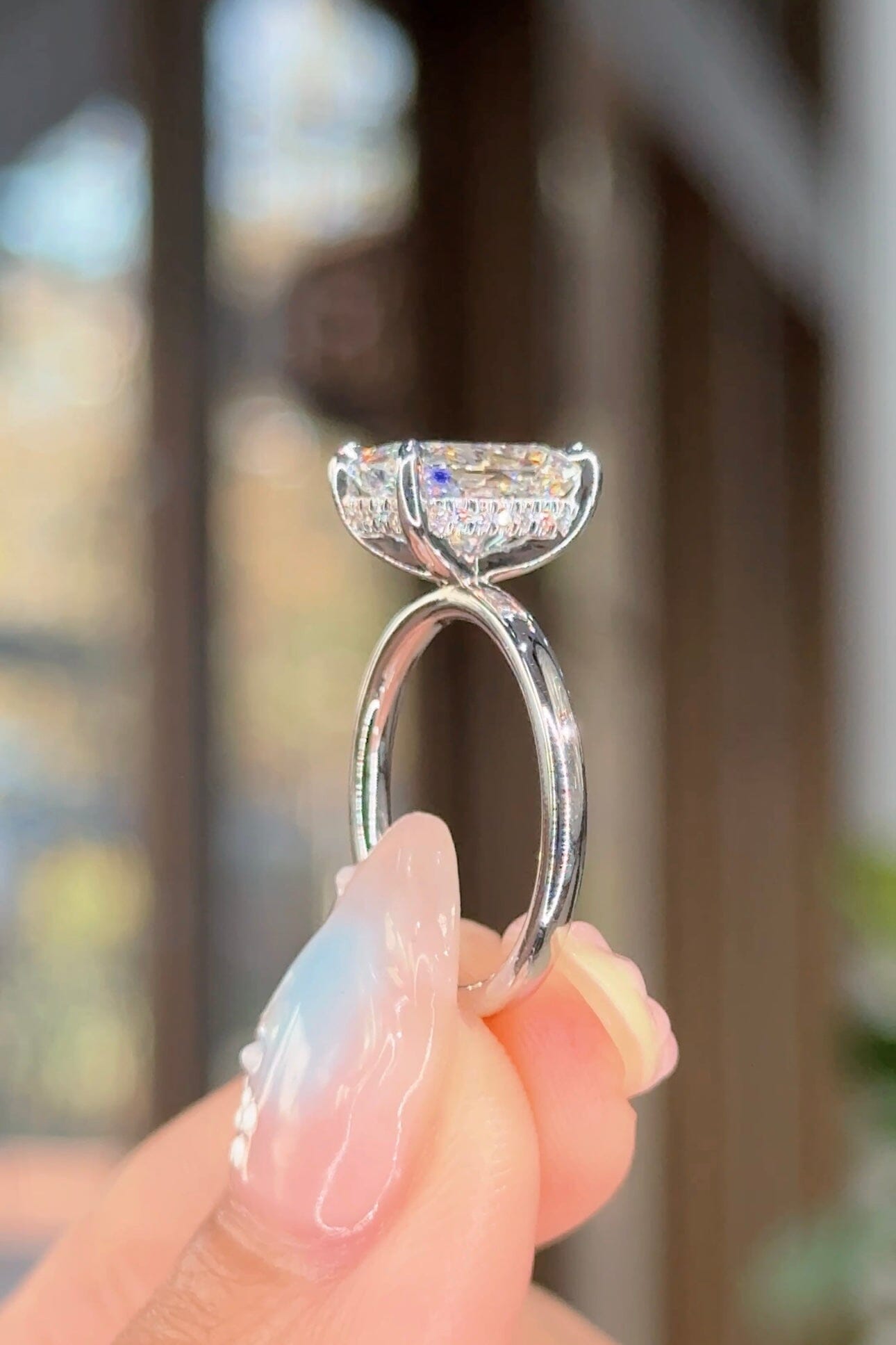 3.09ct D-VS1 Cushion Lab Diamond Kayla Engagement Rings Princess Bride Diamonds