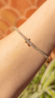 3.13ct F+ VS+ Lab Diamond Tennis Bracelet 14k Yellow Gold Bracelets Princess Bride Diamonds