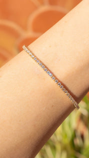 3.13ct F+ VS+ Lab Diamond Tennis Bracelet 14k Yellow Gold Bracelets Princess Bride Diamonds