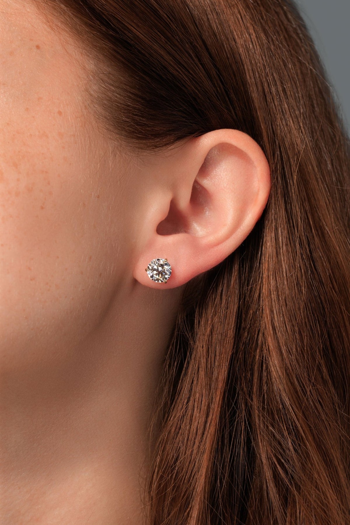 3.18ct D - VS1 Core Round Lab Diamond Martini Studs - PBD Earrings