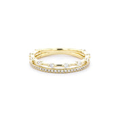 3.4mm Daisy Double Band Rings Princess Bride Diamonds