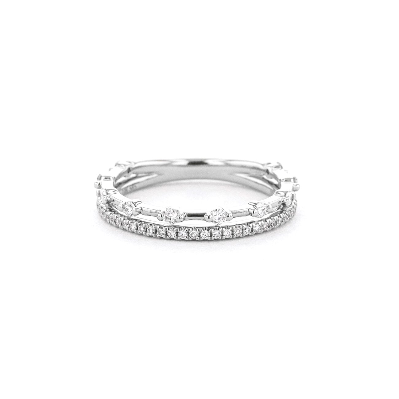 3.4mm Daisy Double Band Rings Princess Bride Diamonds