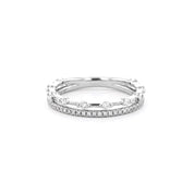 3.4mm Daisy Double Band Rings Princess Bride Diamonds
