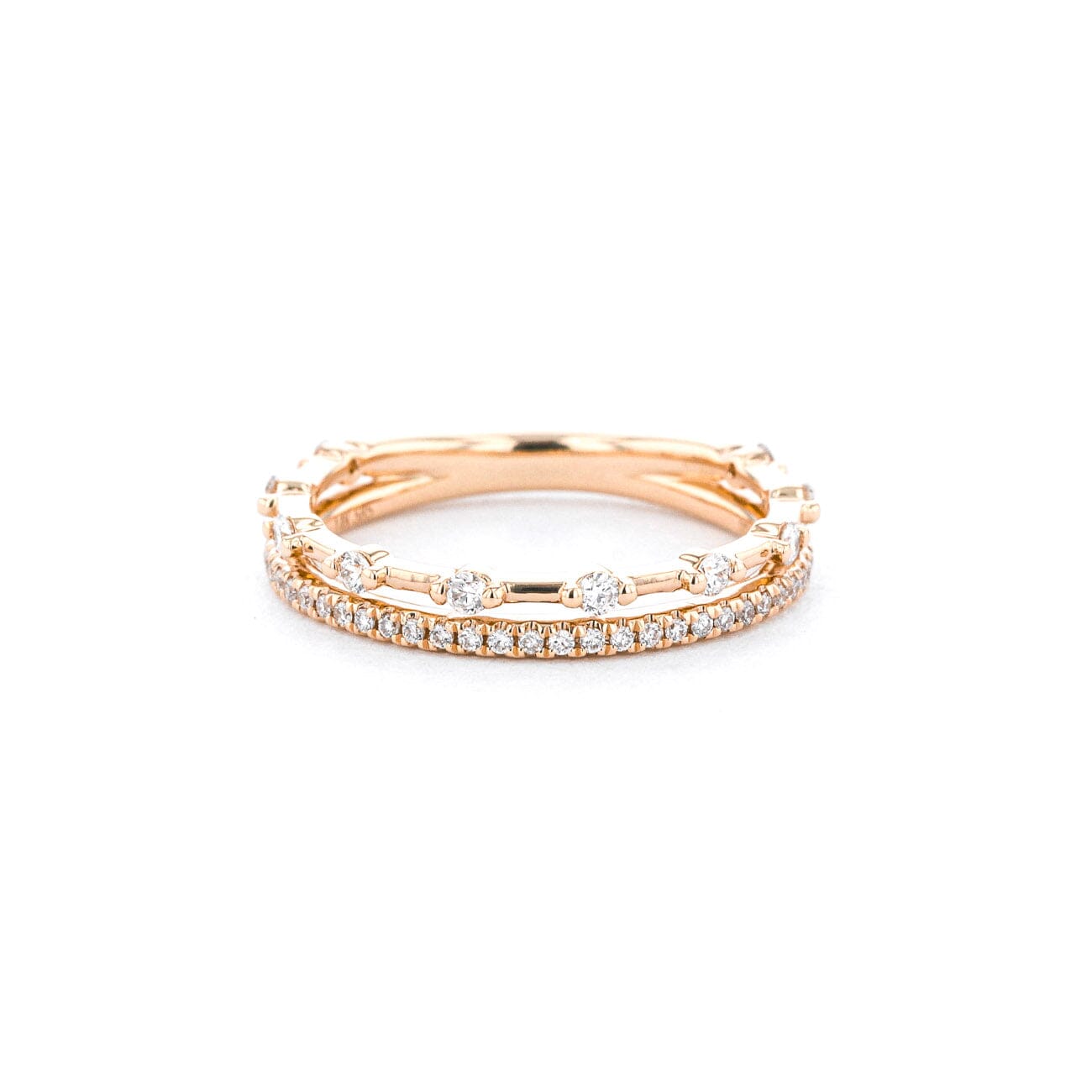 3.4mm Daisy Double Band Rings Princess Bride Diamonds