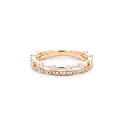 3.4mm Daisy Double Band Rings Princess Bride Diamonds