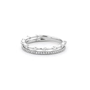 3.4mm Daisy Double Band Rings Princess Bride Diamonds
