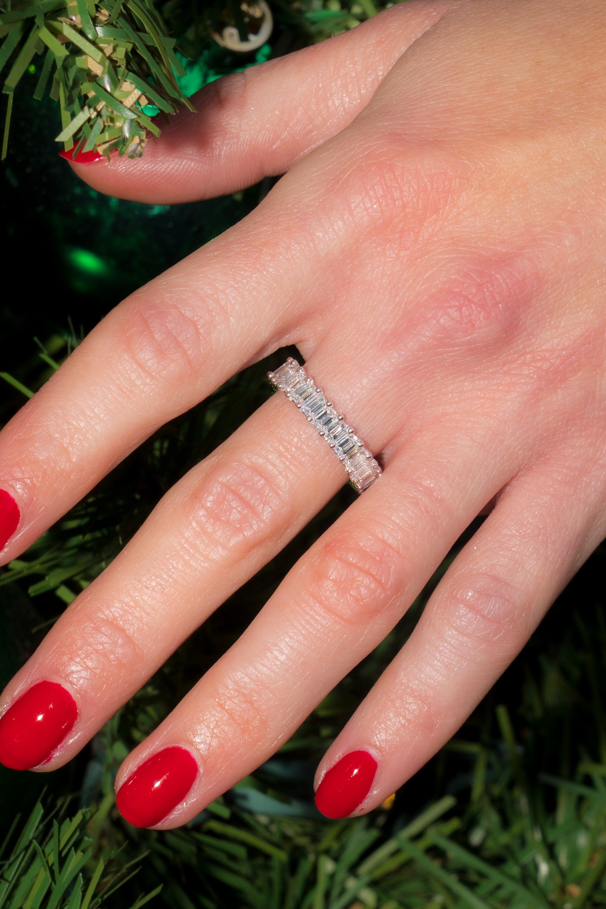 3.5mm Emerald U-Prong Ring Rings Princess Bride Diamonds