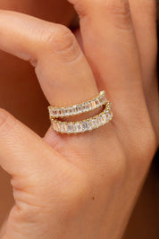 3.5mm North-South Emerald Diamond Ring Rings Princess Bride Diamonds