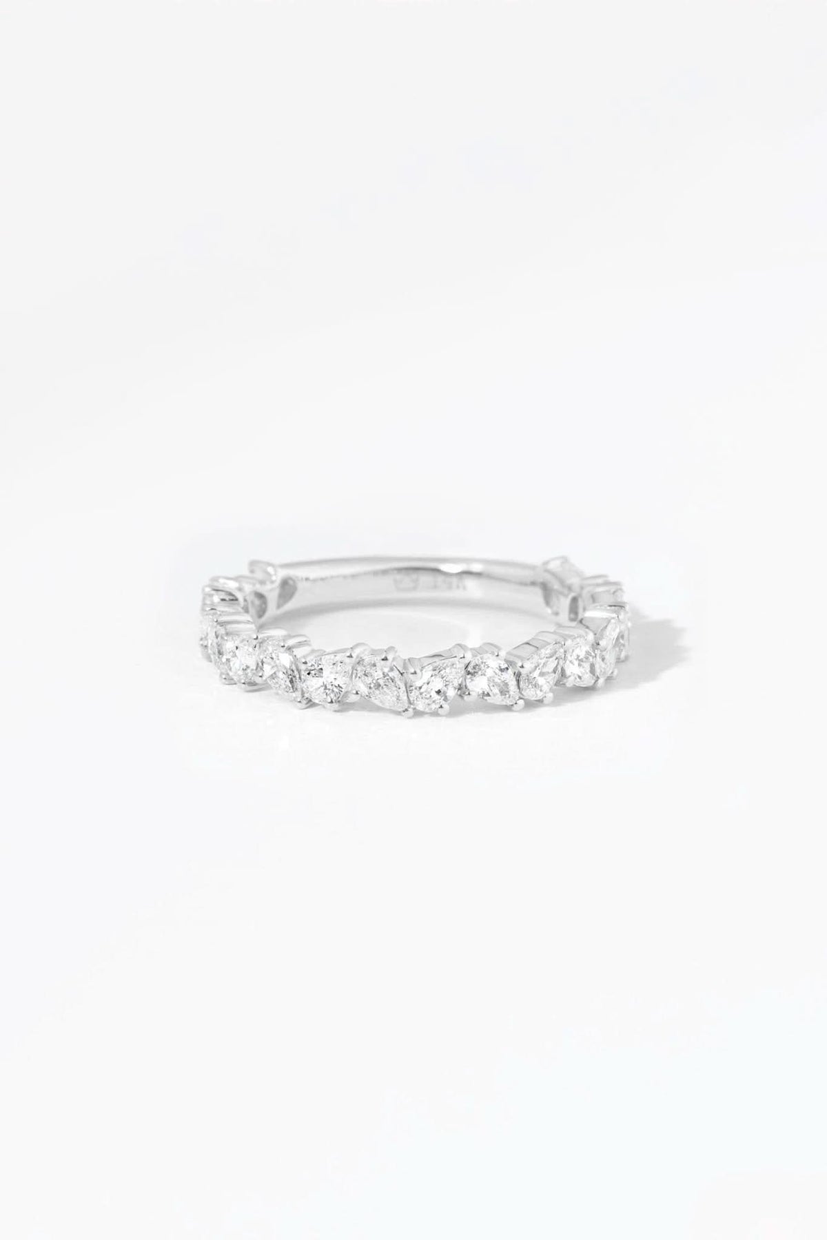 3.6mm Offset Pear Lab Diamond Ring - PBD Rings