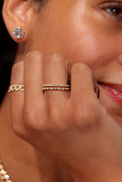 3.6mm Tori Double Band Rings Princess Bride Diamonds