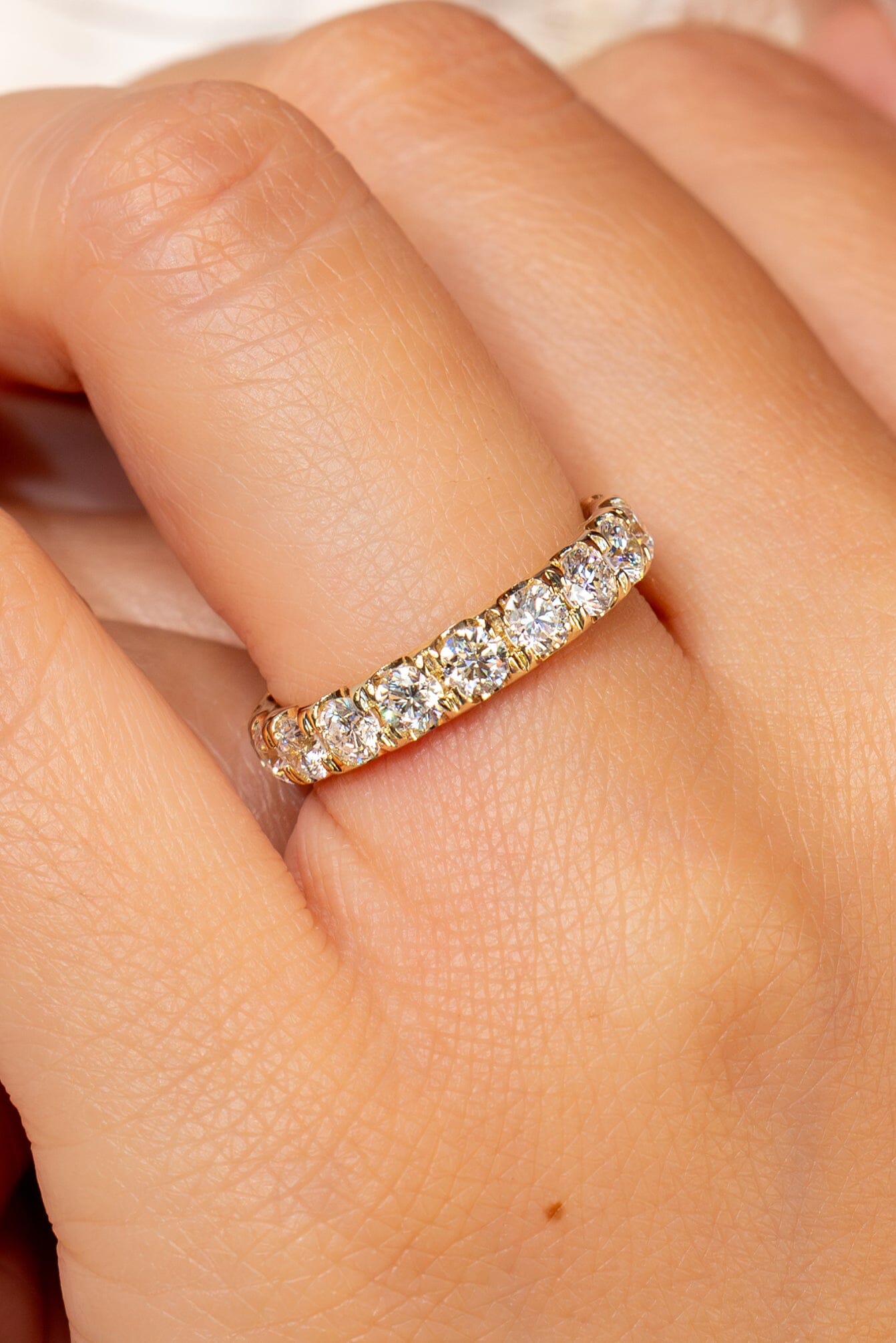 3.8mm Core Pavé Lab Diamond Ring Rings Princess Bride Diamonds