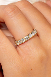 3.8mm Core Pavé Lab Diamond Ring Rings Princess Bride Diamonds