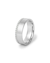 7mm Satin Center Diamond Edge