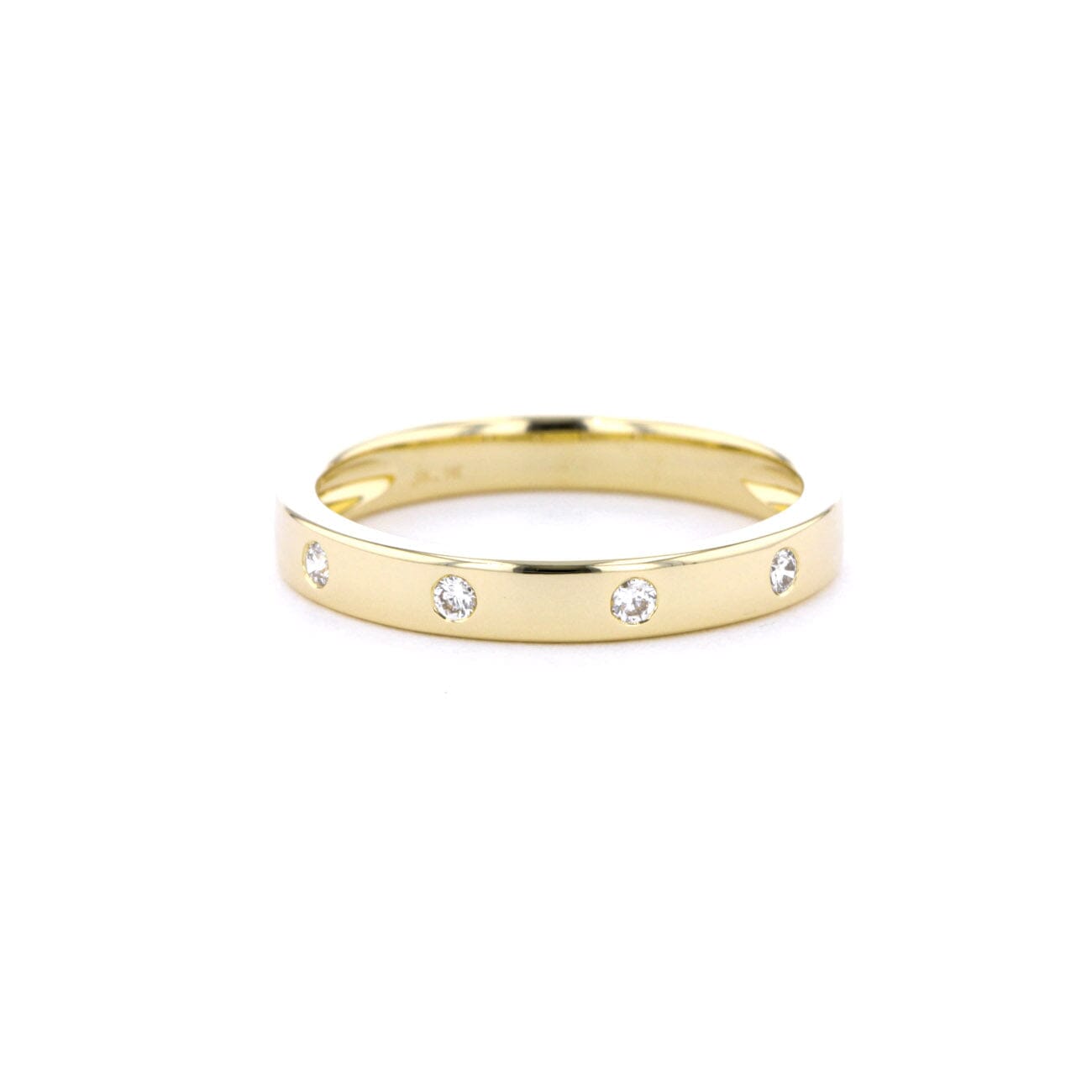 3mm Gypsy Set Diamond Band Rings Princess Bride Diamonds