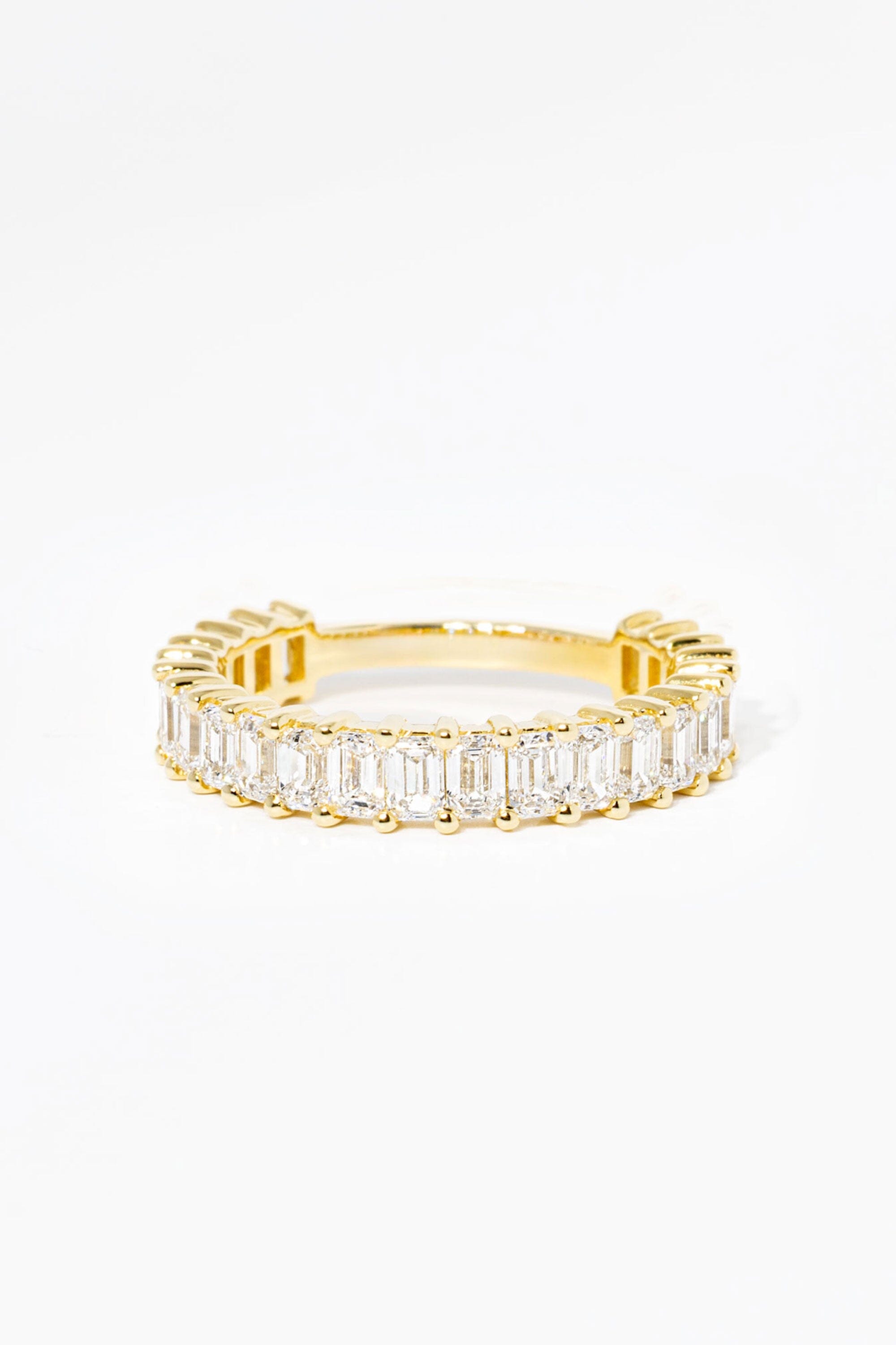 3mm Mini Emerald Lab Diamond Band Rings Princess Bride Diamonds
