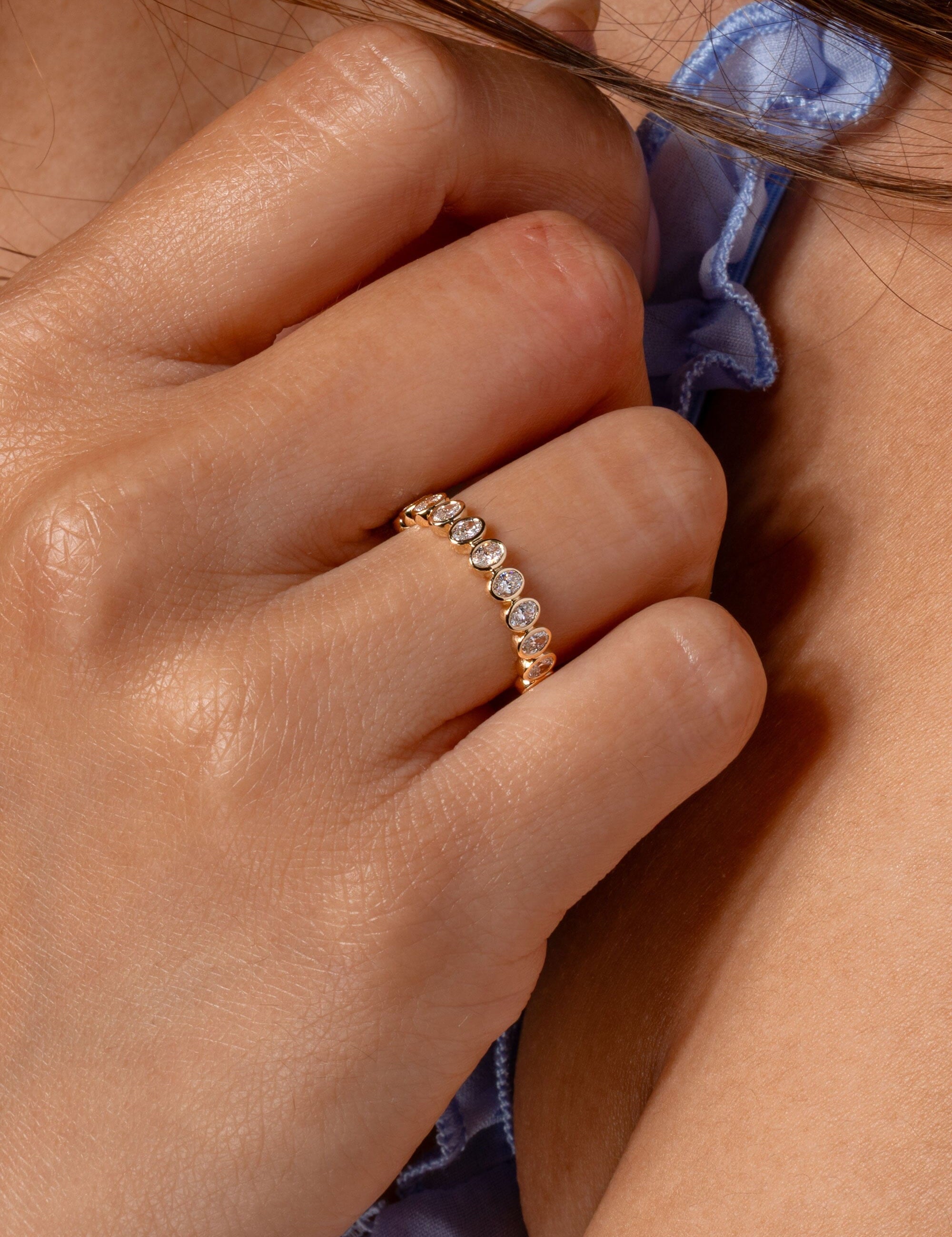 3mm Oval Bezel Ring Rings Princess Bride Diamonds