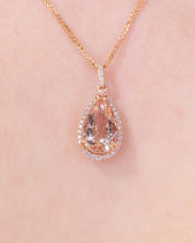 4.04ct Morganite Pendant Necklace Necklaces Princess Bride Diamonds