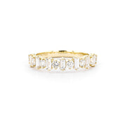 4.2mm Baguette & Round Floating Diamond Band Rings Princess Bride Diamonds