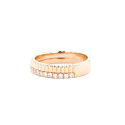 4.4mm Bandolier Double Band Rings Princess Bride Diamonds