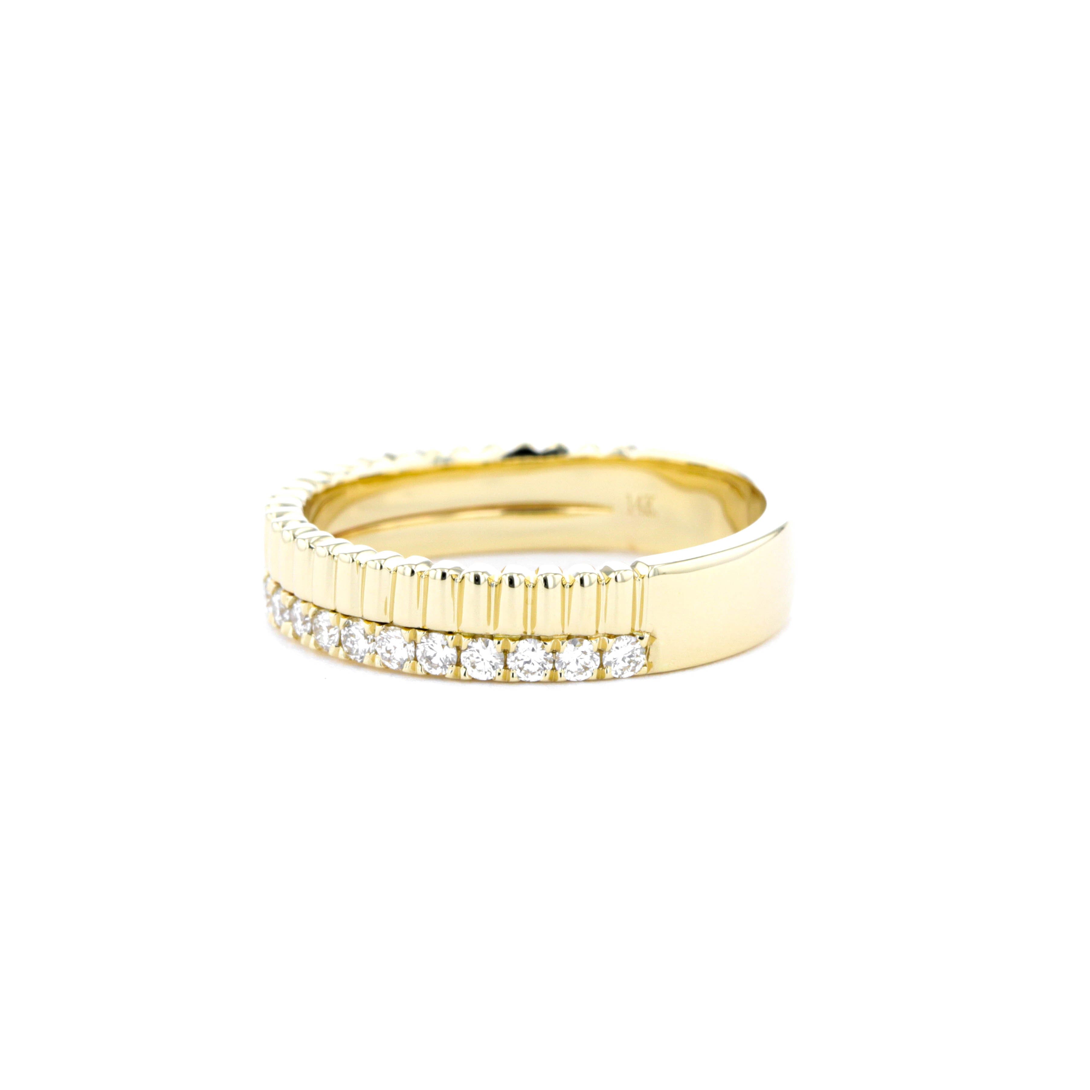 4.4mm Bandolier Double Band Rings Princess Bride Diamonds