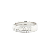 4.4mm Bandolier Double Band Rings Princess Bride Diamonds