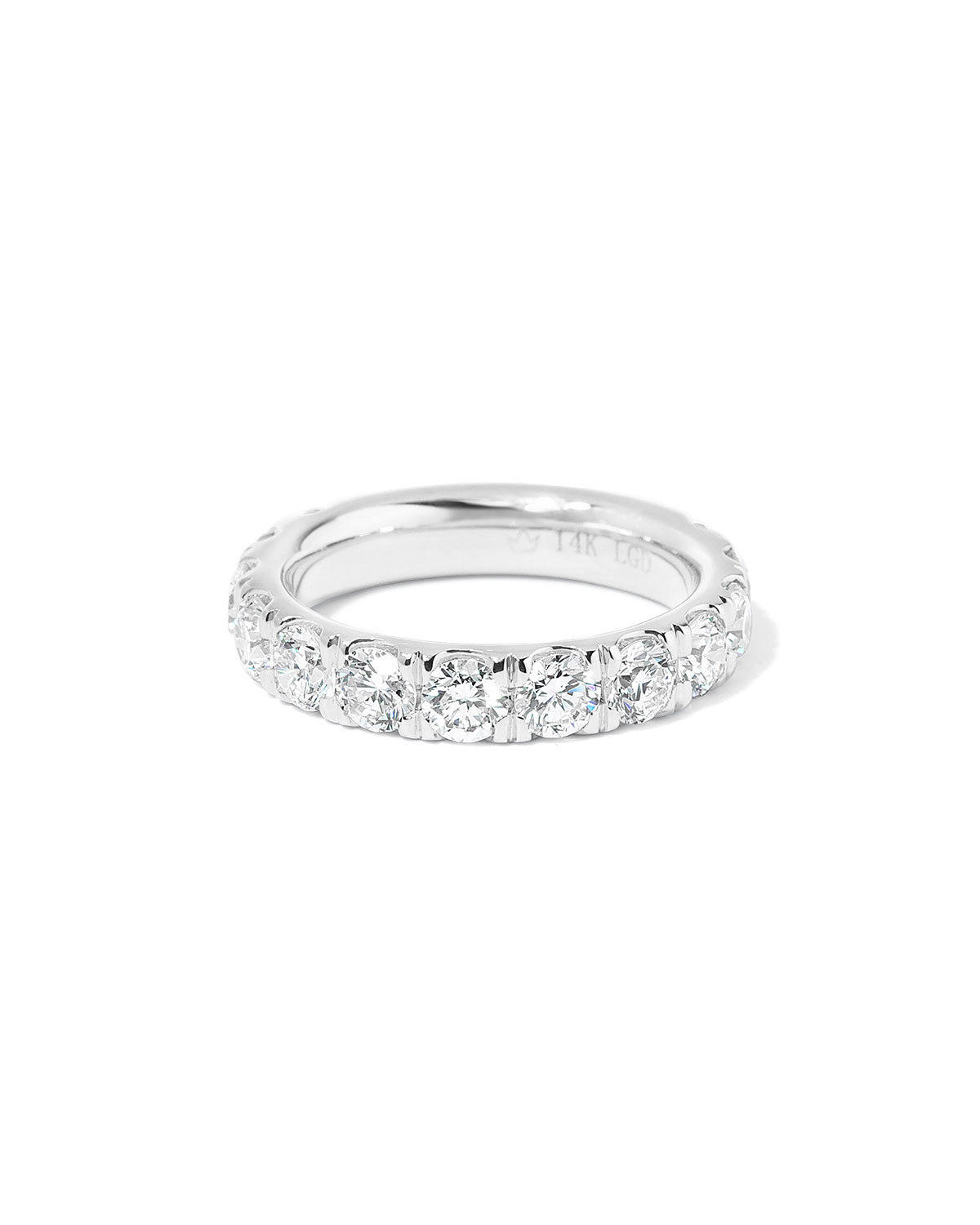 4mm Core Pavé Lab Diamond Ring