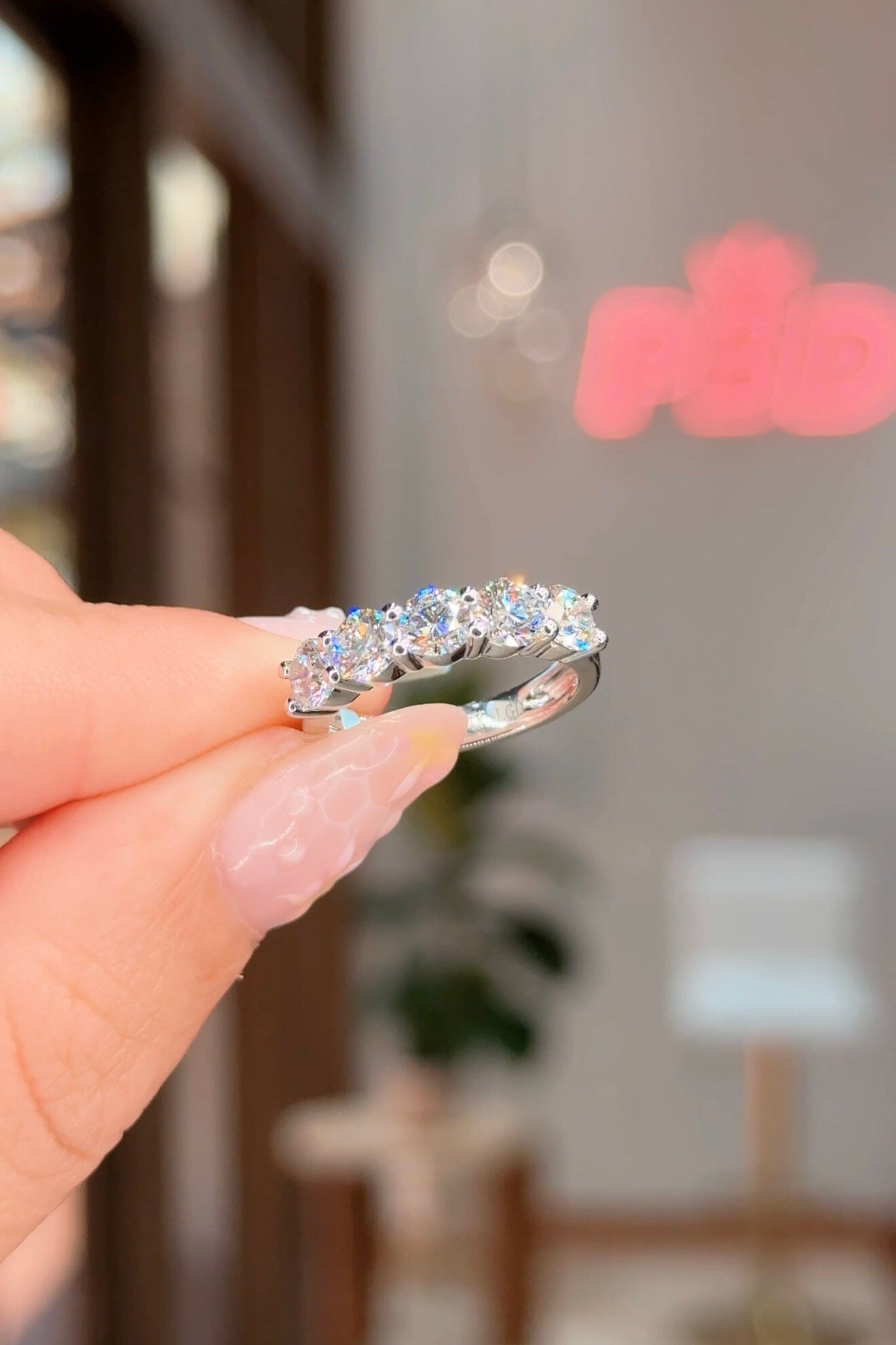 5 Stone Double Floating Diamond Ring Rings Princess Bride Diamonds