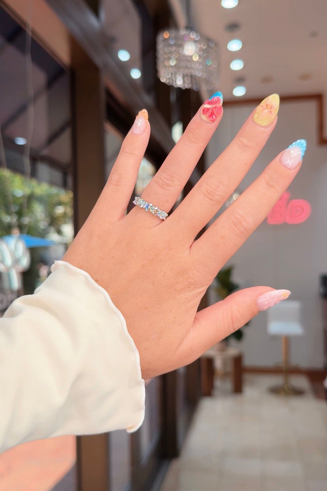 5 Stone Double Floating Diamond Ring Rings Princess Bride Diamonds