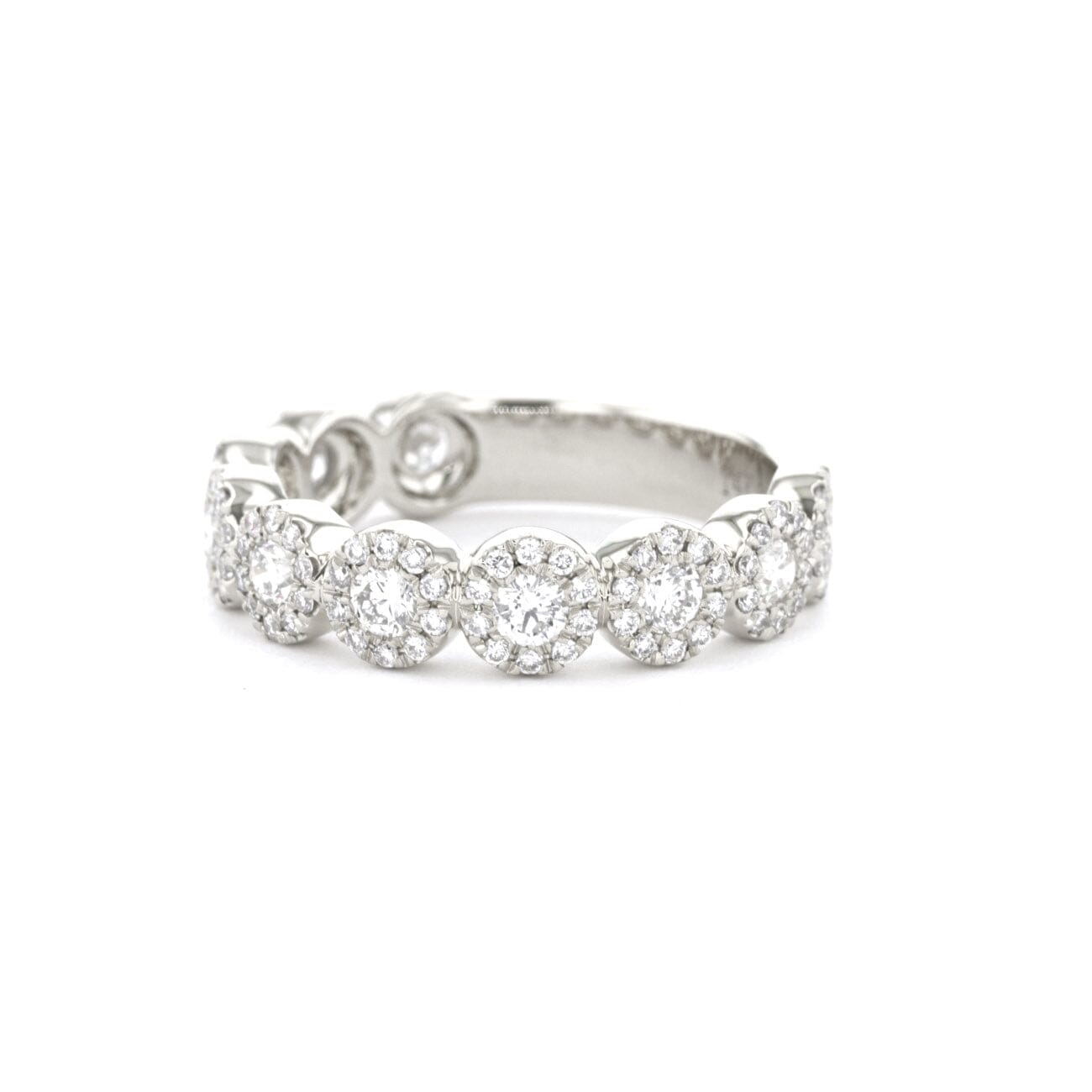 5.0mm Alexis 5-Stone Halo Diamond Ring Rings Princess Bride Diamonds