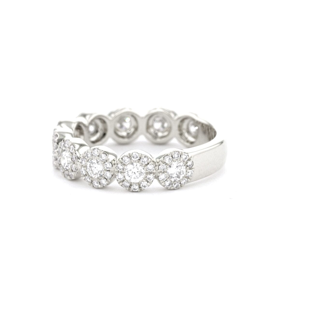 5.0mm Alexis 5-Stone Halo Diamond Ring Rings Princess Bride Diamonds